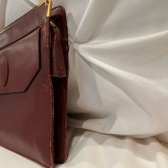 Cartier Unisex Vintage Leather Envelope Clutch Bag and Cigarette Case Luxury - Picture 4 of 15